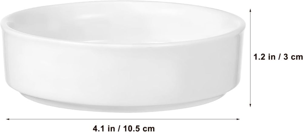 2pcs Brazilian Wood Pallet White Ceramic Saucer Brazilian Wood Potted Plants Ceramic Tray Holder Plant Pot Base Office Desktop Decoration - Image 2