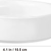 2pcs Brazilian Wood Pallet White Ceramic Saucer Brazilian Wood Potted Plants Ceramic Tray Holder Plant Pot Base Office Desktop Decoration - Image 2