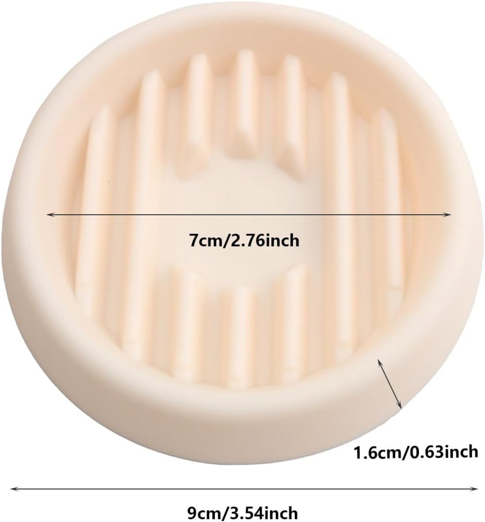 4PCS Beige Round Plastic Flower Pot Tray Flower Pot Drainage Anti Root Small Tray Base Catch Water Bottom 3.54 inches for Succulent Cactus  Small Potted Plants