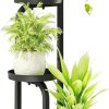 Tall Plant Stand Indoor Outdoor, Corner Metal Flower Pot Stands for Multiple Plants, 4 Tier Heavy Duty Plant Shelf for Patio Garden Balcony Living Room Bedroom(Patent Design)