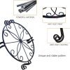 Black Plant Stand for Flower Pot Heavy Duty Potted Holder Indoor Outdoor Metal Rustproof Iron Garden Container Round Supports Rack for Planter Bronze, Pumpkin Stand Outdoor - Image 2