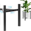 Plant Stand Indoor Adjustable, Metal Modern Plant Stand, Heavy Duty Stable Plant Pot Flower Holder Indoor Outdoor Corner, Fit 8 9 10 11 12 inch Pots, Black (Pot & Plant Not Included)