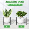 Plant Stand Indoor Adjustable, Metal Modern Plant Stand, Heavy Duty Stable Plant Pot Flower Holder Indoor Outdoor Corner, Fit 8 9 10 11 12 inch Pots, Black (Pot & Plant Not Included) - Image 2