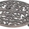 Plant Caddy with Wheels 10''Wrought Iron Rolling Plant Stand Heavy Duty Plant Dolly with Casters Planter Pot Mover Round Plant Roller Base for Indoor Patio Outdoor Brown - Image 2