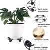 3 Packs 12.8" Metal Plant Caddy with Wheels Large Rolling Plant Stands Heavy-duty Wrought Iron Plant Roller Base Pot Movers Plant Saucer on Wheels Indoor Outdoor Plant Dolly Coasters Planter Tray - Image 2