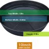 Plant Saucer 10 12 14 16 18 20 25 Inch Extra-Deep Plant Trays for Flower Pot, Heavy Drainage Tray for Indoors No Holes, 4 Pack of Plastic Plant saucers Water Catcher for Pots Base (10 Inch, Black) - Image 2