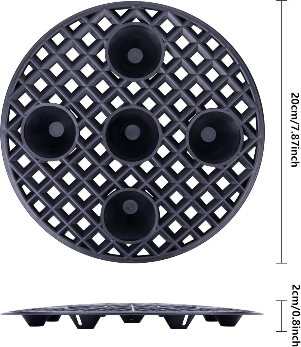 4Pack Plant Level Pot Elevator, Plant Stands, 11.6inch Plant Pot Saucer for Prevent Rot and Damage on Patio & Deck (20cm-4pcs, Black) - Image 2