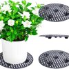 4Pack Plant Level Pot Elevator, Plant Stands, 11.6inch Plant Pot Saucer for Prevent Rot and Damage on Patio & Deck (20cm-4pcs, Black)