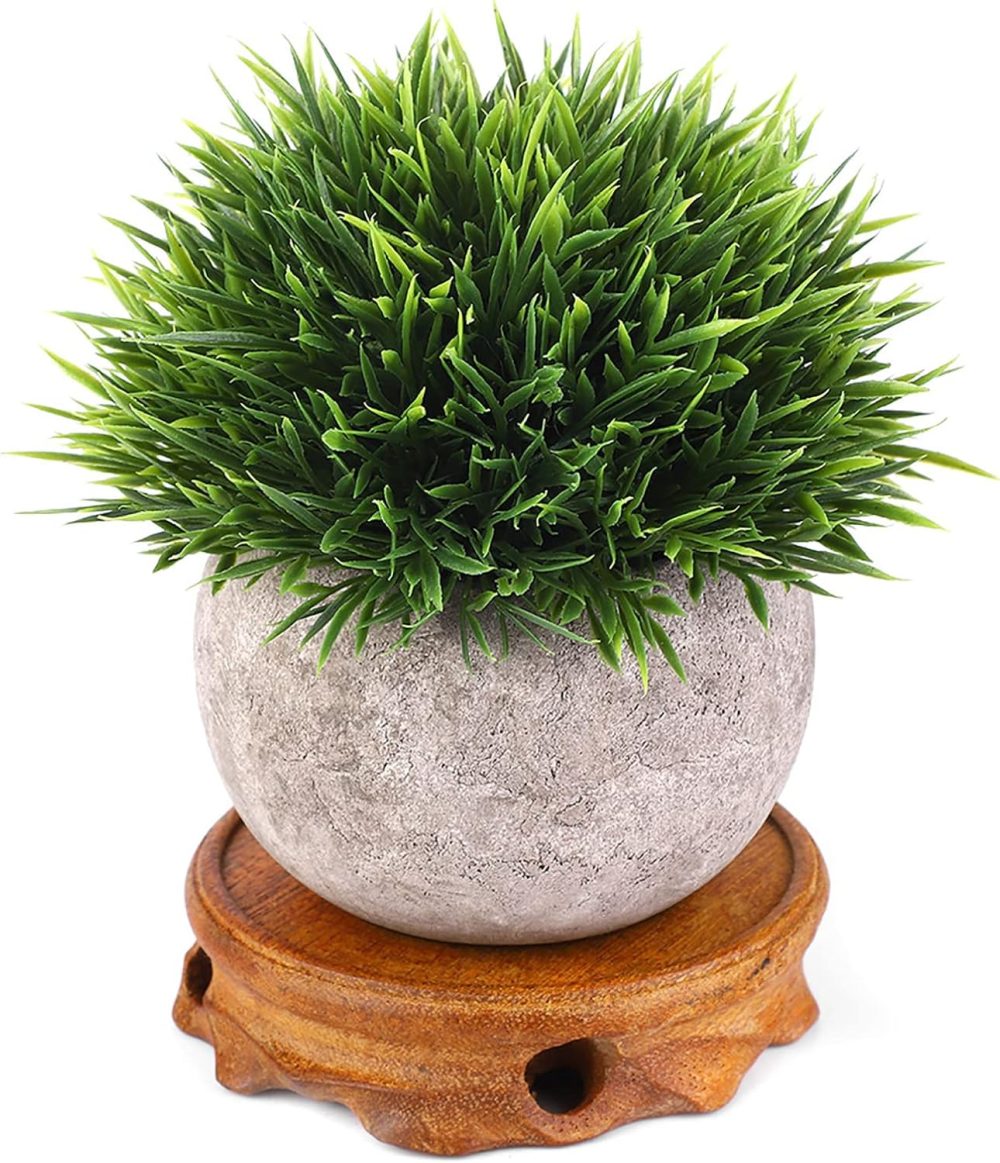 Vintage Multifunctional Retro Round Vase Base,Blackwood Round Solid Wood Base Stone Ornament Wooden Bracket Small Bonsai Pedestal,Teapot Base Oriental Display Stand,9 cm/3.5 in(Yellow) - Image 2